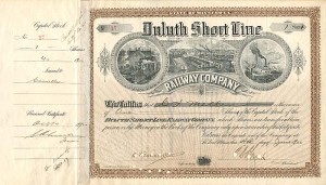 Duluth Short Line Railway Co. signed by C.S. Mellen and Geo. H. Earl